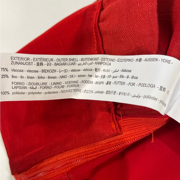 ZARA Red Low V Cut Crop Top | NWT - Picture 6 of 9